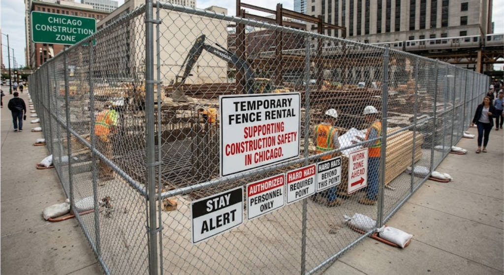 How Chain Link Fence Rental in Chicago Supports Construction Safety