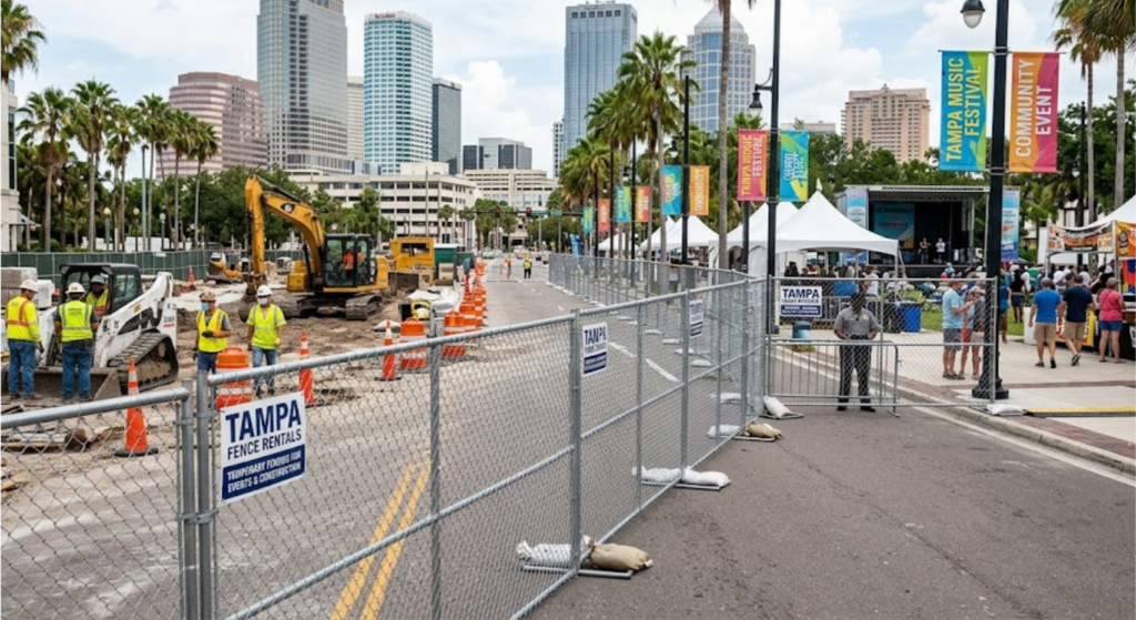 Fence Rental in Tampa for Construction and Events