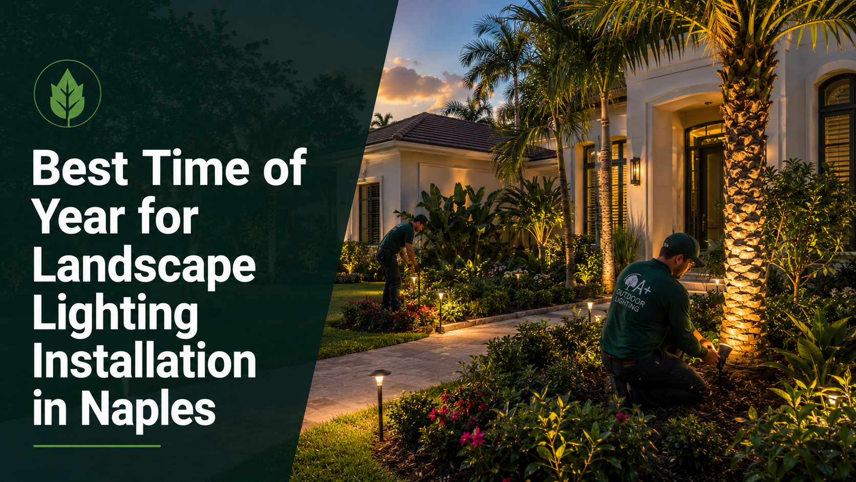 Best time for landscape lighting in Naples